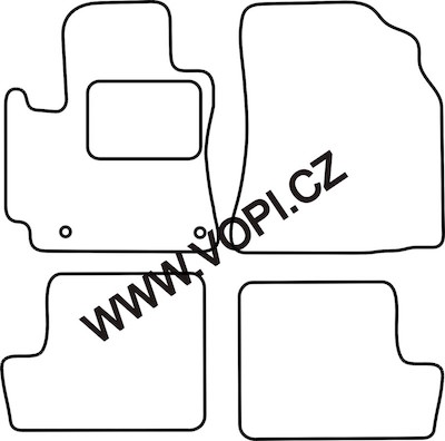 Textil-Autoteppiche Toyota RAV4 5 dveřová 2003 - 2005 Royalfit (4754)